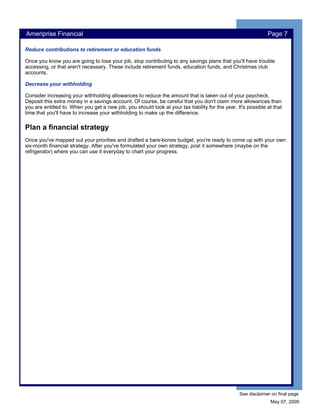 Surviving Financially When You're Unemployed