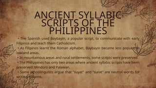 Palawan Script surviving ancient syllabic script among ip languages in the philippines ...