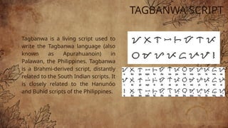 Palawan Script surviving ancient syllabic script among ip languages in the philippines ...