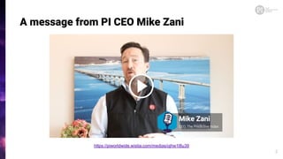 A message from PI CEO Mike Zani
2
https://piworldwide.wistia.com/medias/ojhw1l8u39
 