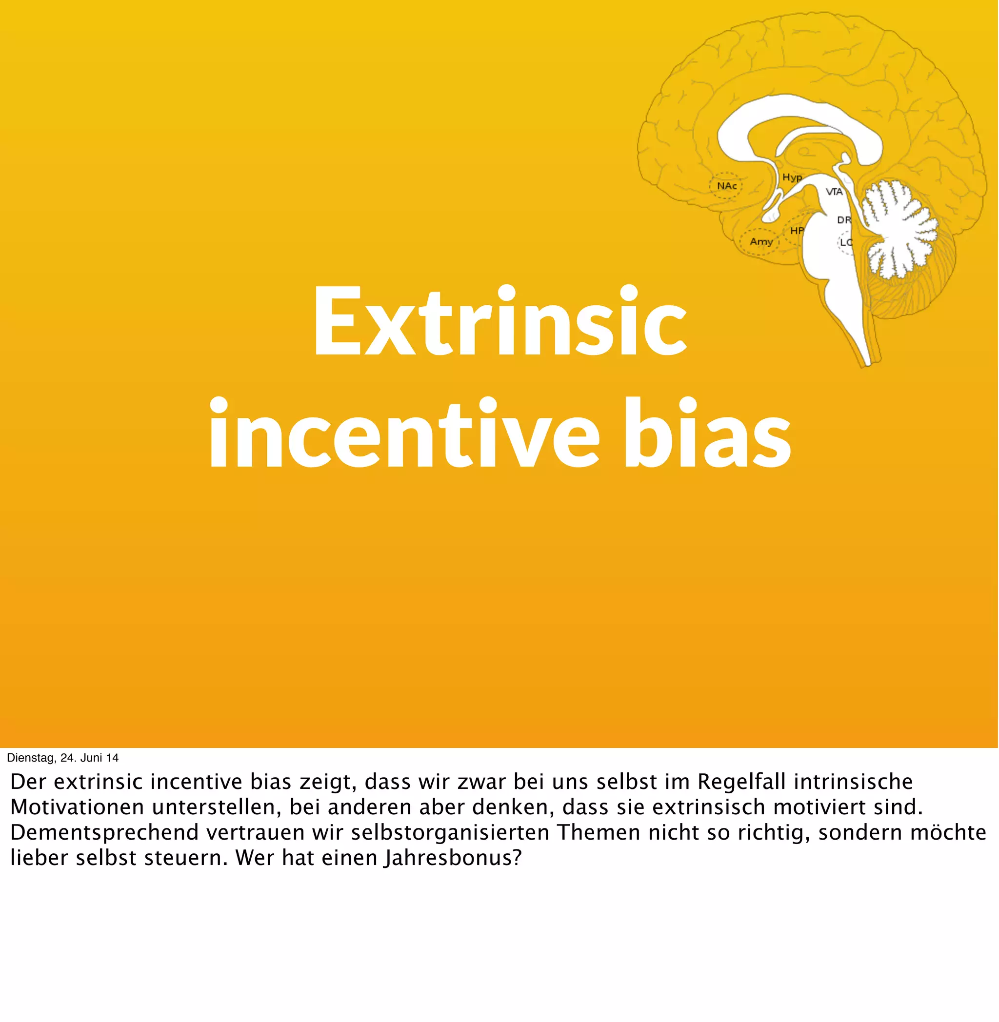 Dienstag, 24. Juni 14
Gerhard Wohland gibt eine Begründung dafür, und nennt ihn die Taylor-Wanne. Bis zum
Anfang des 20. Jahrhunderts konnten wir fabelhaft mit Komplexität umgehen, weil wir
handwerklich arbeiteten. Mit der Industrialisierung gab es auf einmal eine andere
Erfolgsgeschichte - die Managementseite, die komplizierte Aufgaben übernahm und die
ausführende Seite, die simple Aufgaben übernahm. Das war eine Erfolgsgeschichte. Leider
hat aber genau bei der IT und später dann mit Netz und Globalisierung bei anderen das
Gegenteil eingesetzt - es gibt wieder mehr Komplexität. Aber wir sind noch die alte
Erfolgsgeschichte gewöhnt, auch wenn sie heute nicht mehr funktioniert. Unternehmen, die
mit Komplexität umgehen können üben genau den Marktdruck aus, die die klassischen
Unternehmen erleiden müssen.
 