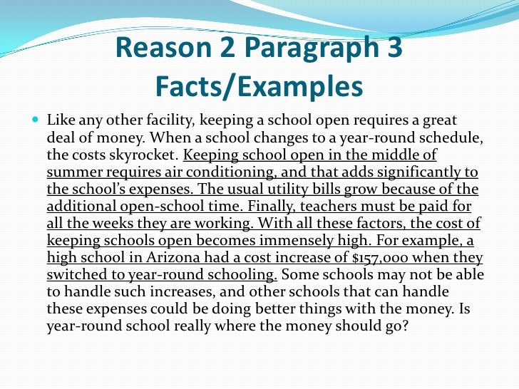 cause and effect paragraph examples for high school