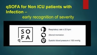qSOFA for Non ICU patients with
Infection –
early recognition of severity
 