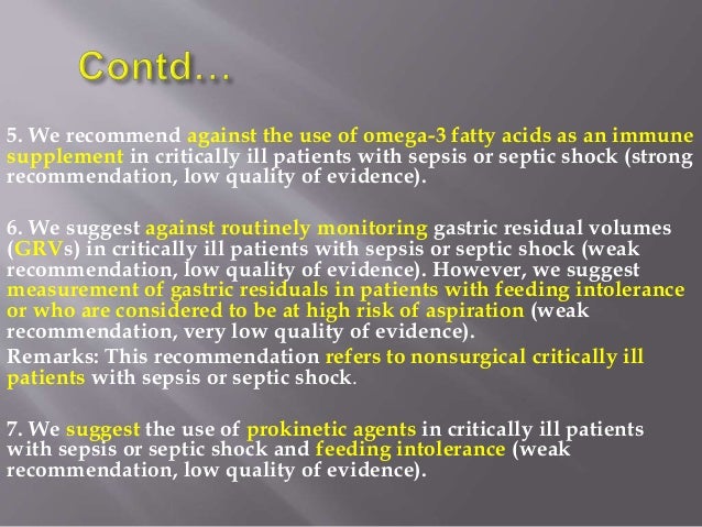 Surviving sepsis guidelines 2018 update