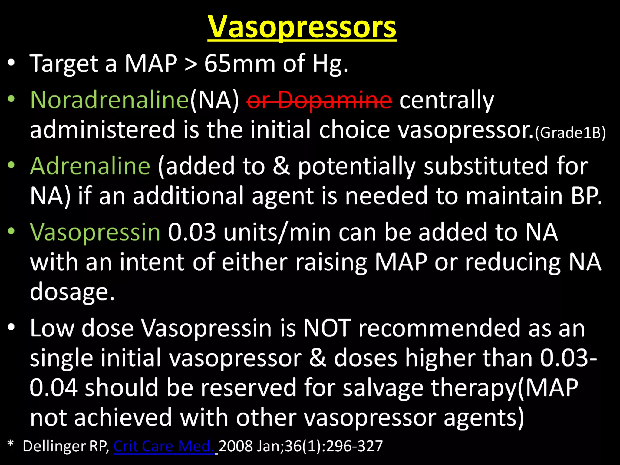 Vasopressors
 