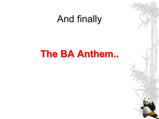 And finally


The BA Anthem..
 
