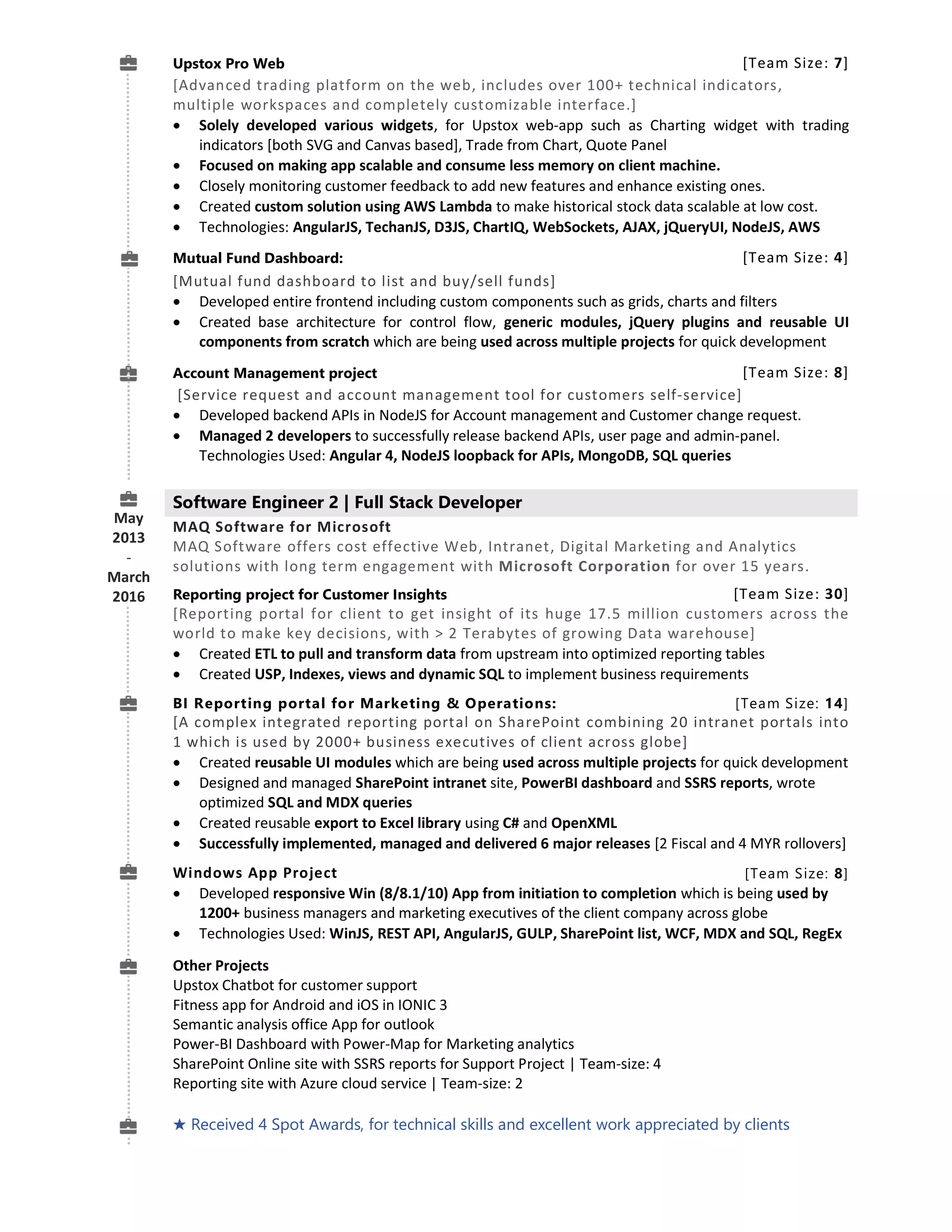 Senior software engineer, Senior Full stack web developer Resume | PDF