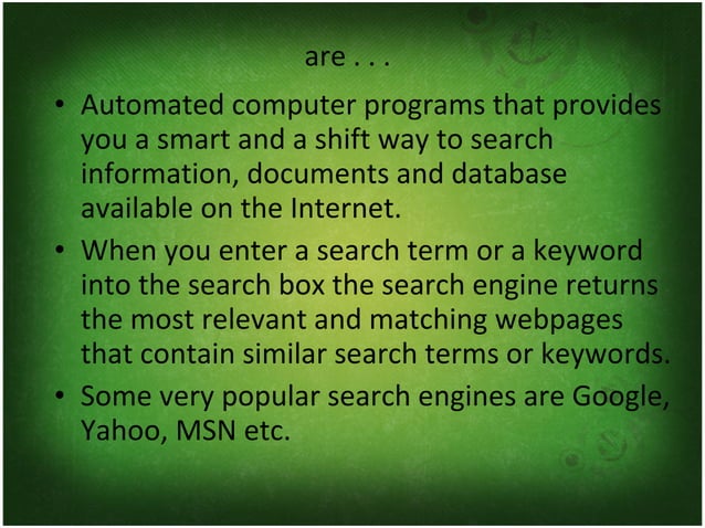 Search Engines | PPT