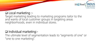 Local Segment Presentation on Market segmentation | PPTX