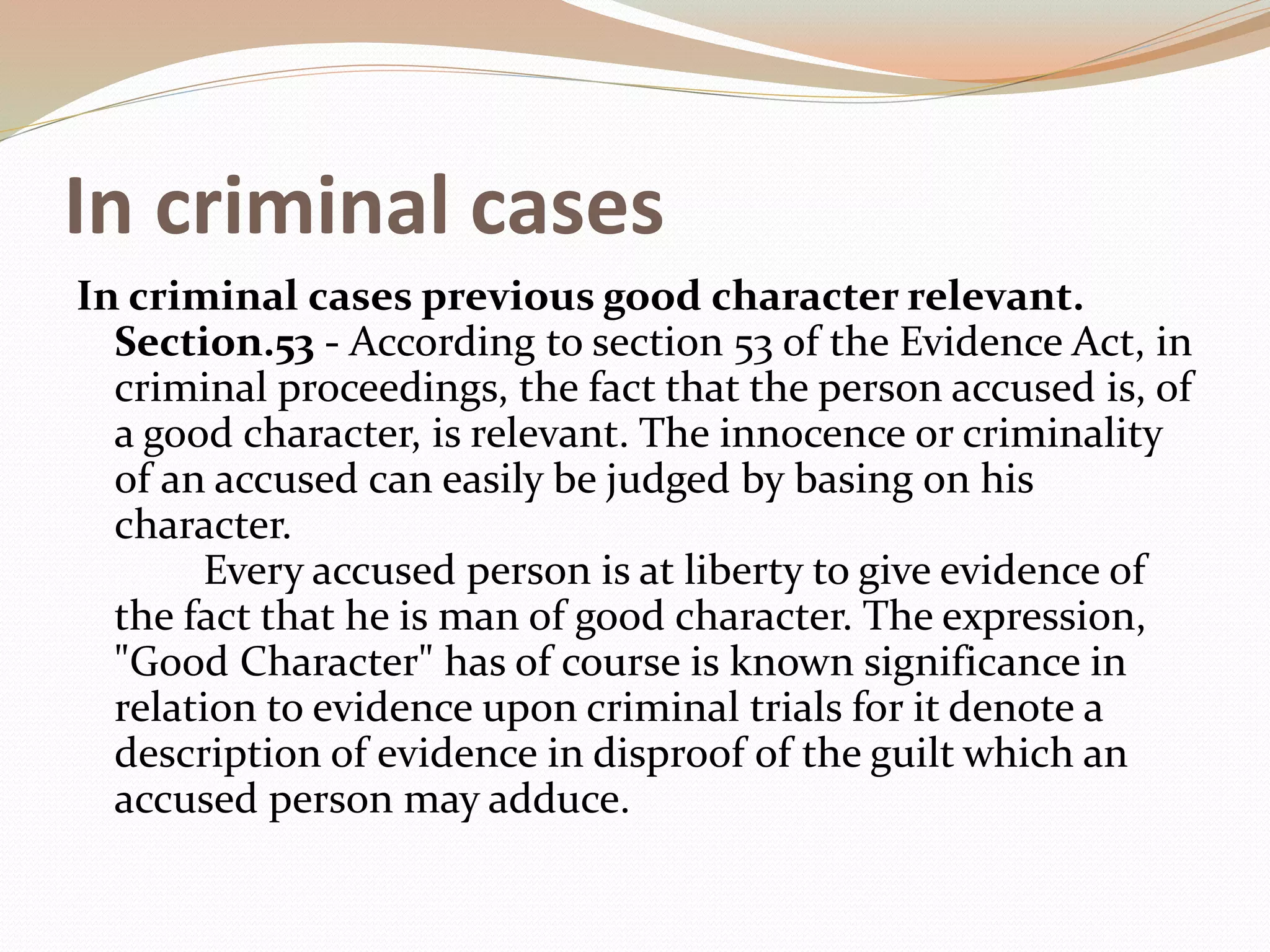 Relevancy of character. | PPTX