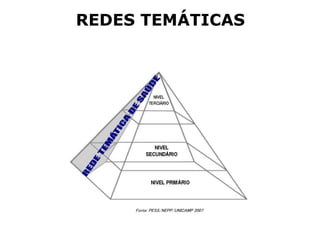 REDES TEMÁTICAS
Fonte: PESS/NEPP/UNICAMP 2007
 