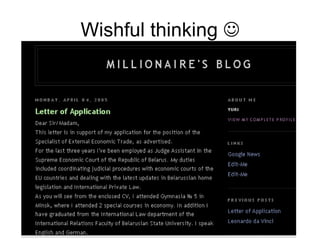 Wishful thinking   