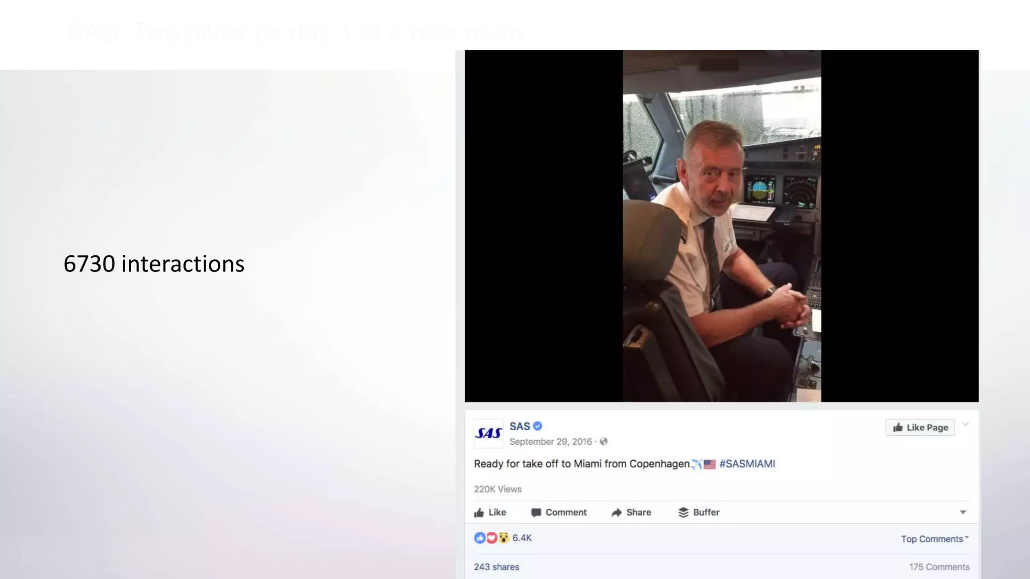 SAS: Two pilots on day 1 of a new route
6730 interactions
 