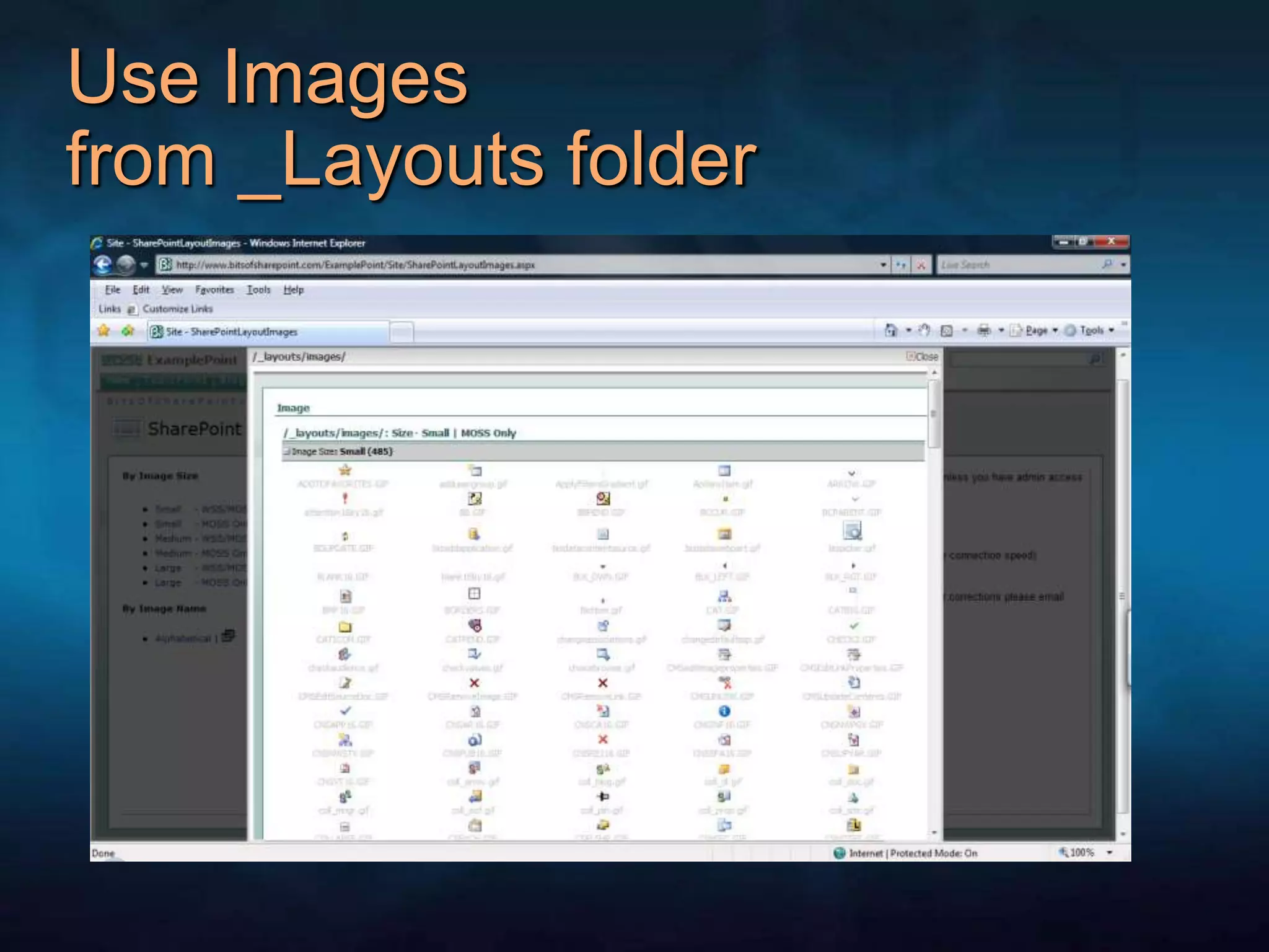 Use Images from _Layouts folder