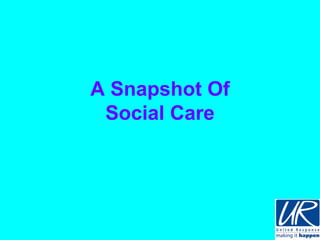 A Snapshot Of
 Social Care
 