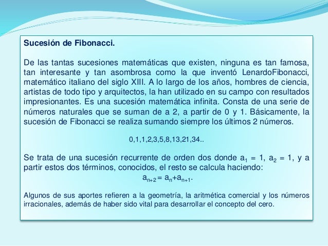 Sucesiones Matemáticas