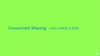 13
Concurrent Sharing – you need a lock
 
