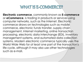 e commerce ppt | PPTX