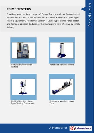 Testing Machines, Electronic Indicators, Torque Wrenches | PDF