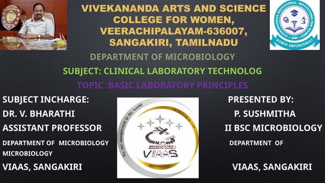 Clinical laboratory Technology - Basic laboratory principles | PPTX