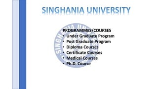 Singhania university never fake by deepikadigital - Issuu