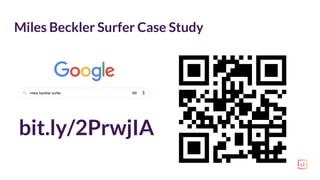 bit.ly/2PrwjIA
Miles Beckler Surfer Case Study
 