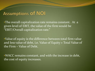 Theories of capital structure | PPTX