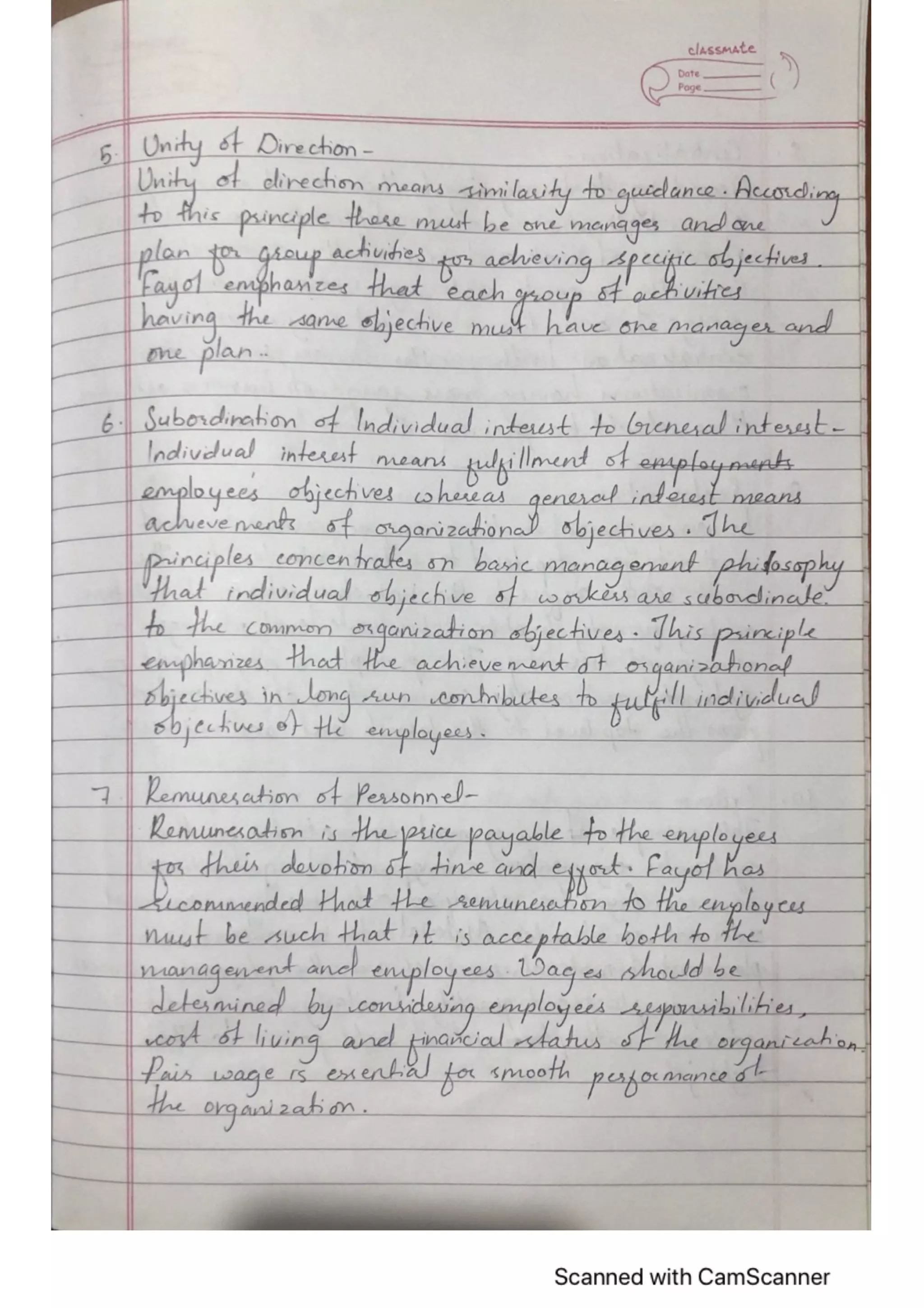 Management, Principle of Management (6 Questions answers) NEB XII