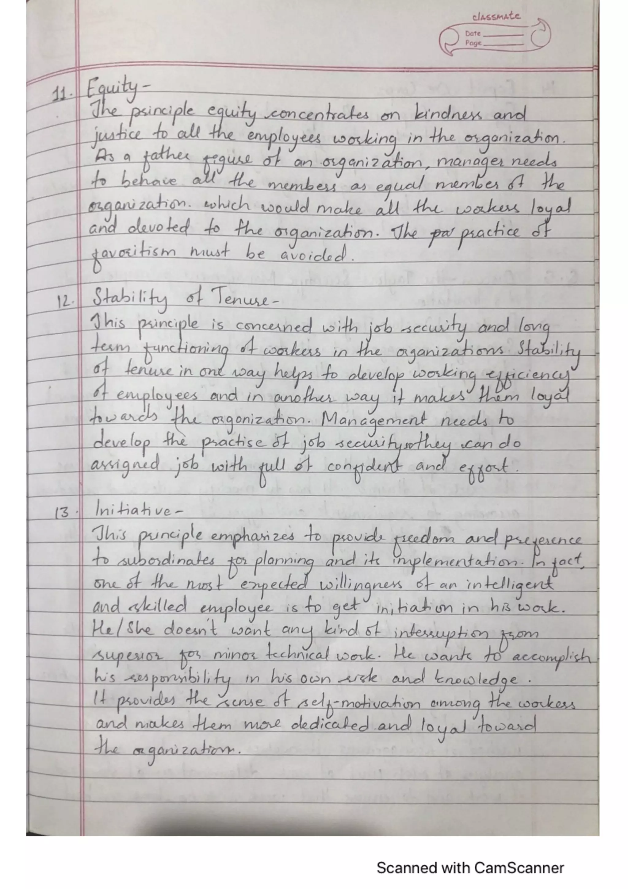 Management, Principle of Management (6 Questions answers) NEB XII