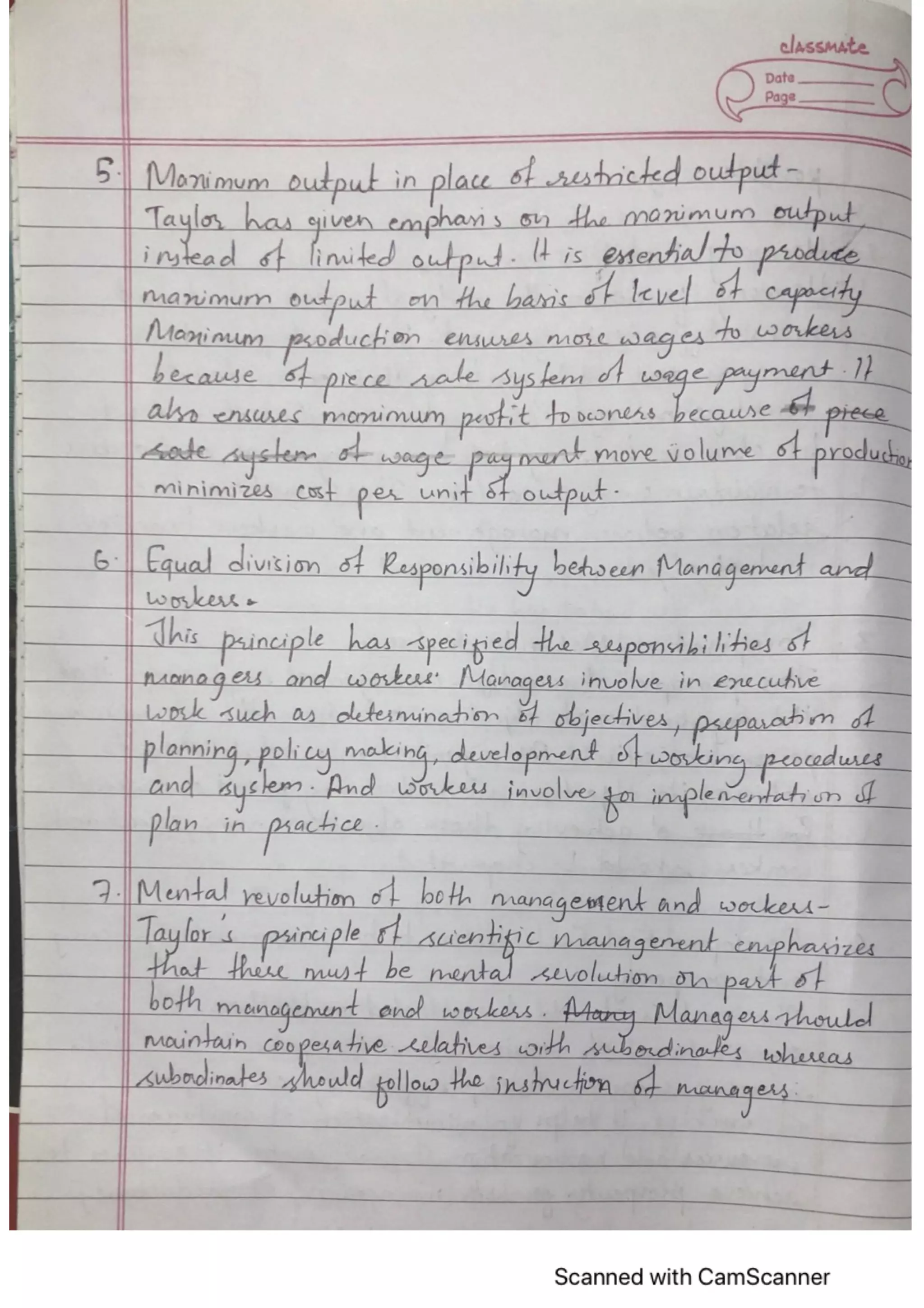 Management, Principle of Management (6 Questions answers) NEB XII