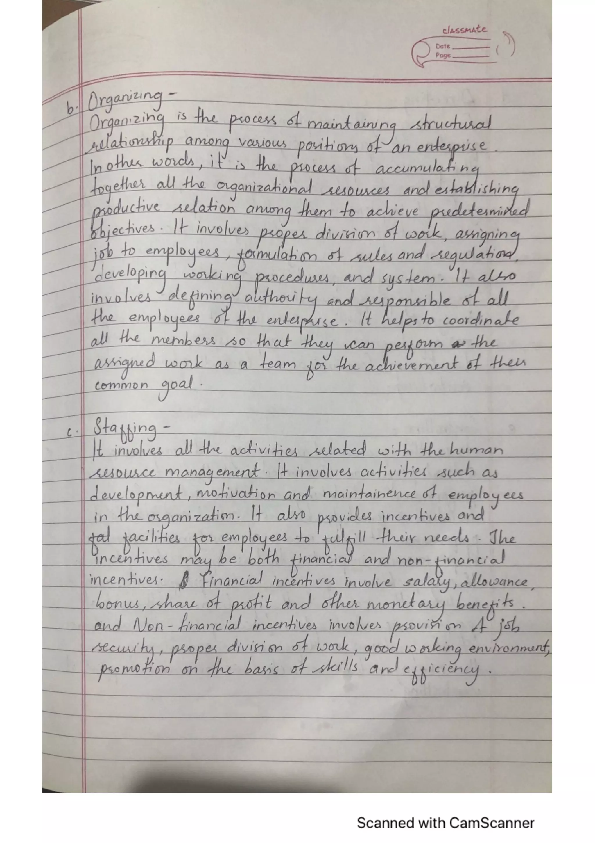 Management, Principle of Management (6 Questions answers) NEB XII