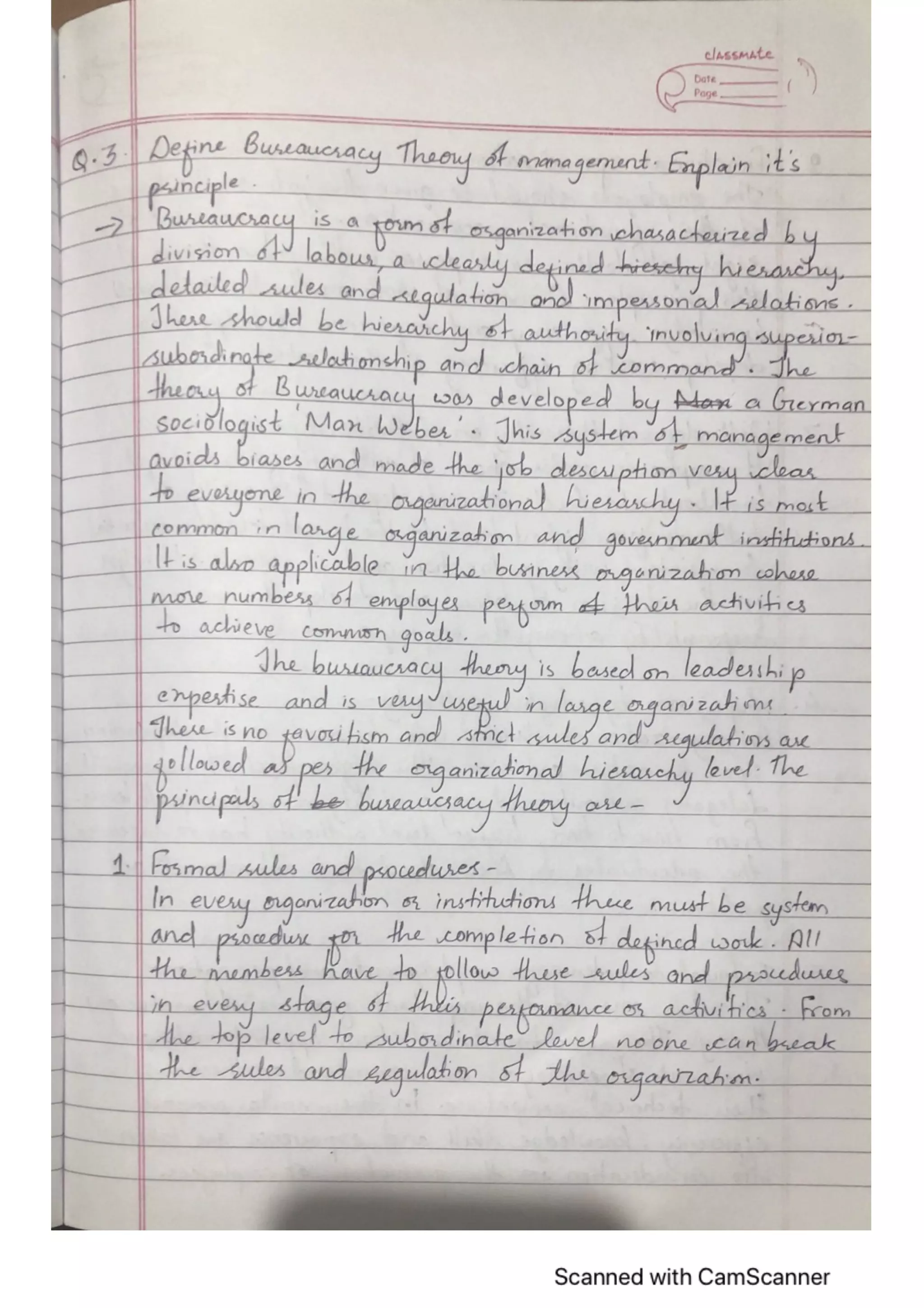 Management, Principle of Management (6 Questions answers) NEB XII