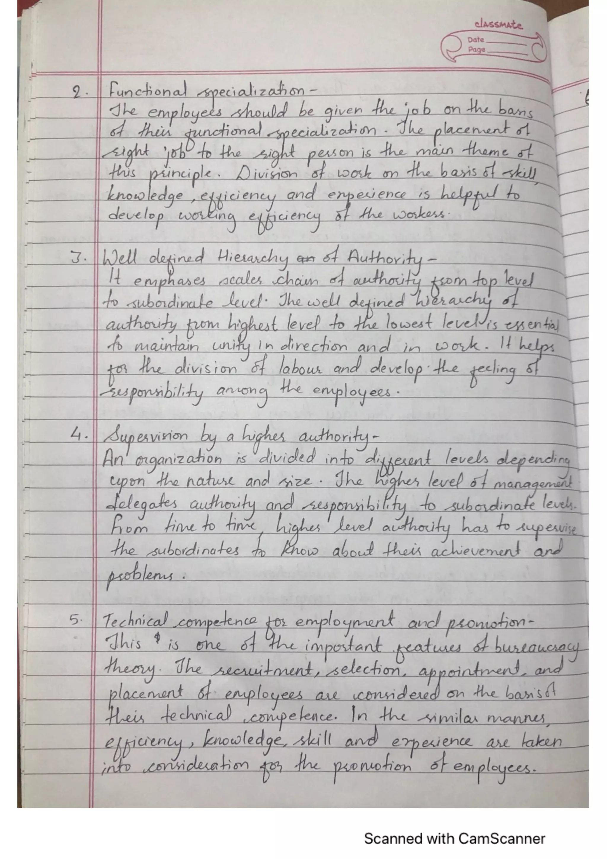 Management, Principle of Management (6 Questions answers) NEB XII