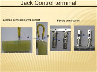 Jack Control terminal
Example connection crimp contact
A B B
A
Female crimp contact
 