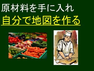 原材料を手に入れ 
自分で地図を作る 
 