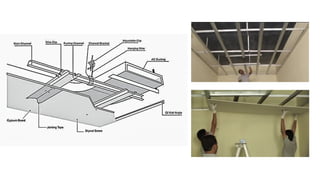A presentation suspended ceiling building technology. | PPTX