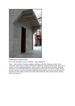 Suspended Concrete Floor Slab Formwork System Suspended Concrete Floor Slab Formwork System
