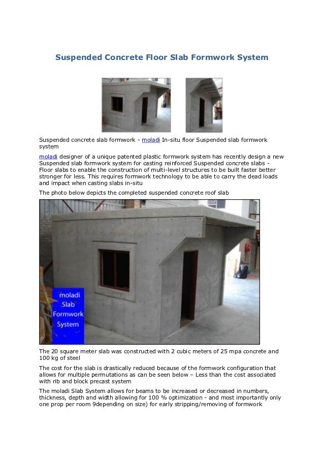 Suspended Concrete Floor Slab Formwork System