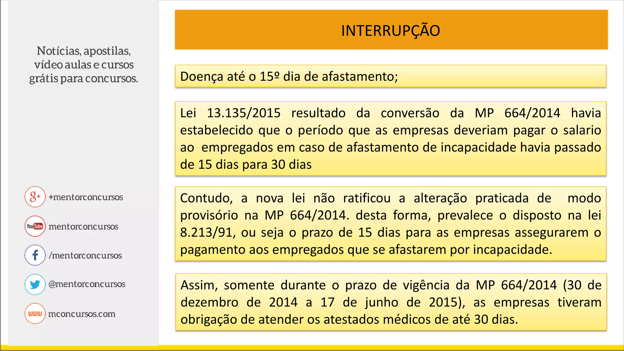 Direito do Trabalho - Suspensão e Interrupção do Contrato de Trabalho | PPT