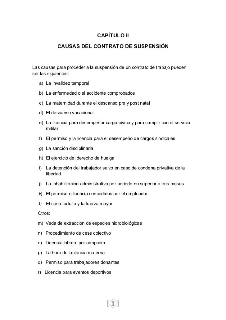 Suspensión del Contrato Laboral y Norma Aplicable