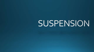 Suspension basics