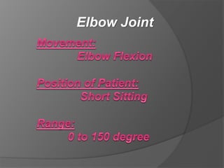 Elbow Joint
 