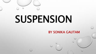 SUSPENSION
BY SONIKA GAUTAM
 