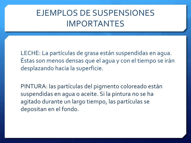 Suspensiones