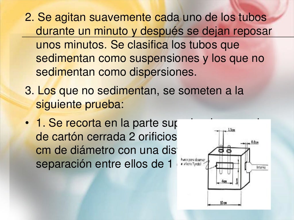 Suspensiones, coloides y disoluciones