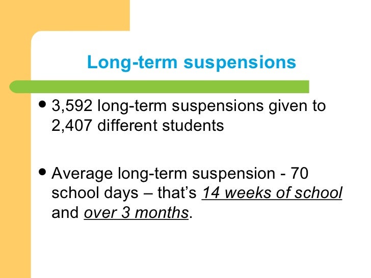 Addressing problems with school suspension Practice and promising st…