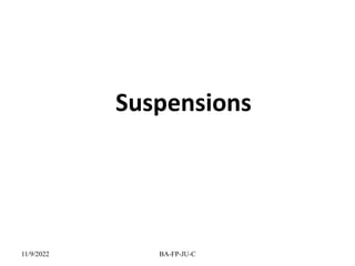 Suspensions
11/9/2022 BA-FP-JU-C
 