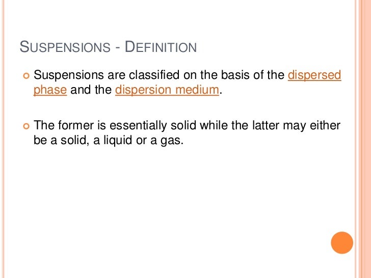 5 Examples Of Suspension