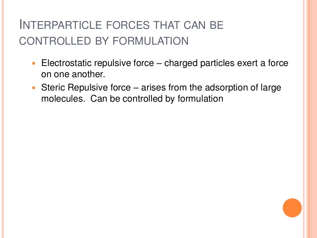Suspensions Formulation Overview