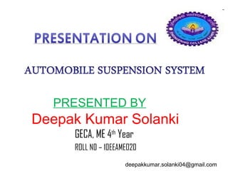 PRESENTED BY

Deepak Kumar Solanki
GECA, ME 4th Year

ROLL N0 – 10EEAME020
deepakkumar.solanki04@gmail.com

 